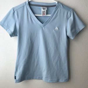 Baby Blue Adidas V-Neck